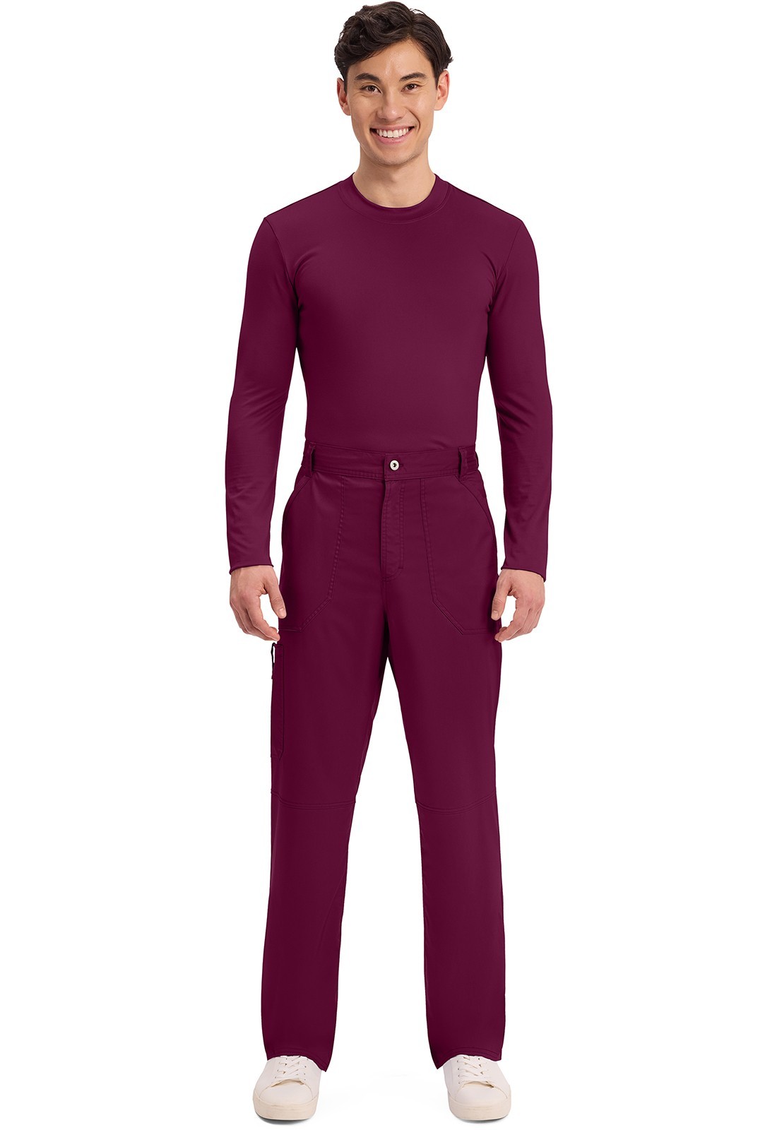 Scrubs Cherokee Workwear Mens Fly Front Tall Pant WW140T WIN Wine FREE Shipping