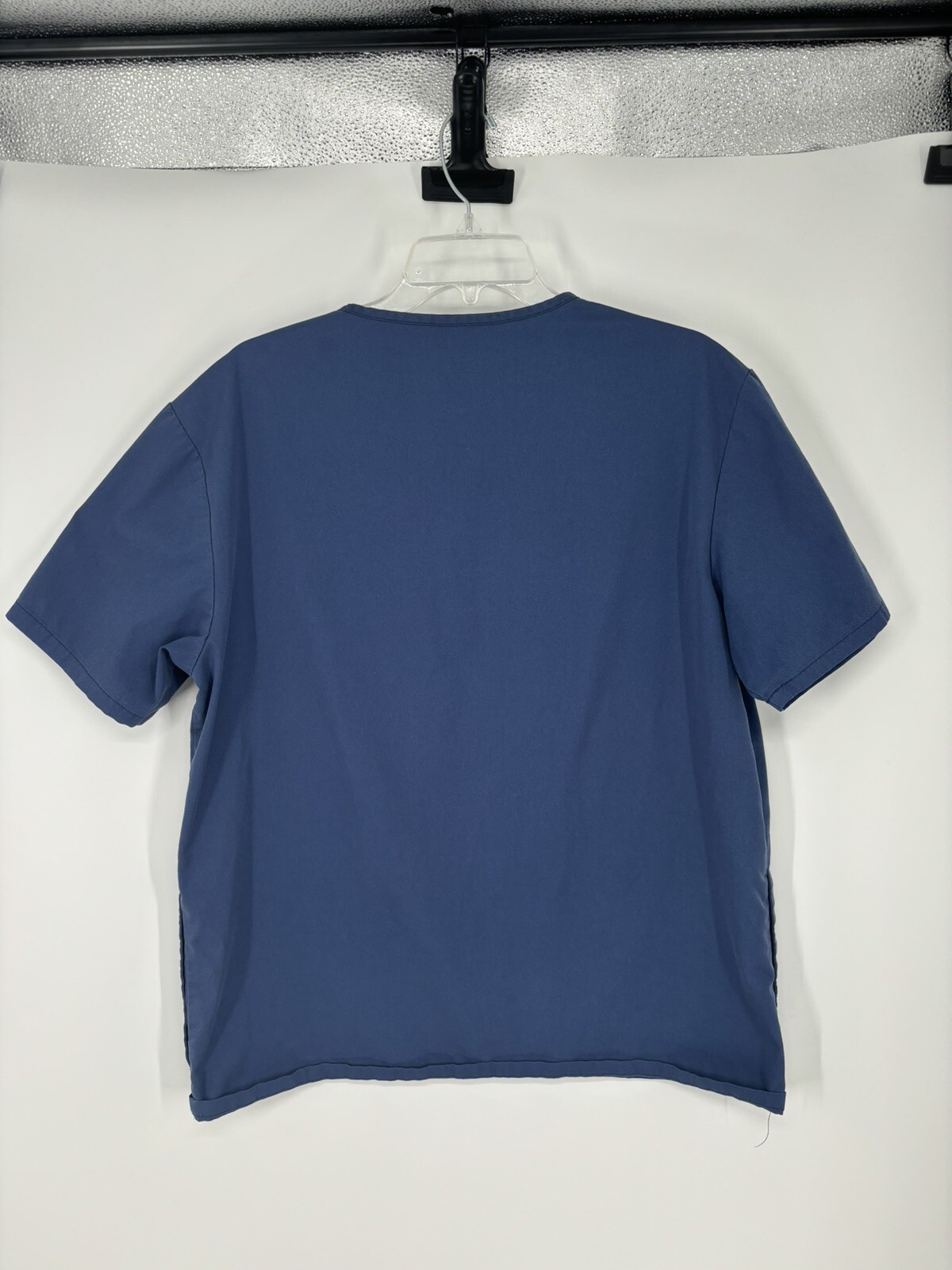 Jaanuu One Pocket Scrub Top Womens Large J86010 Navy Blue ESBC V Neck Pullover L