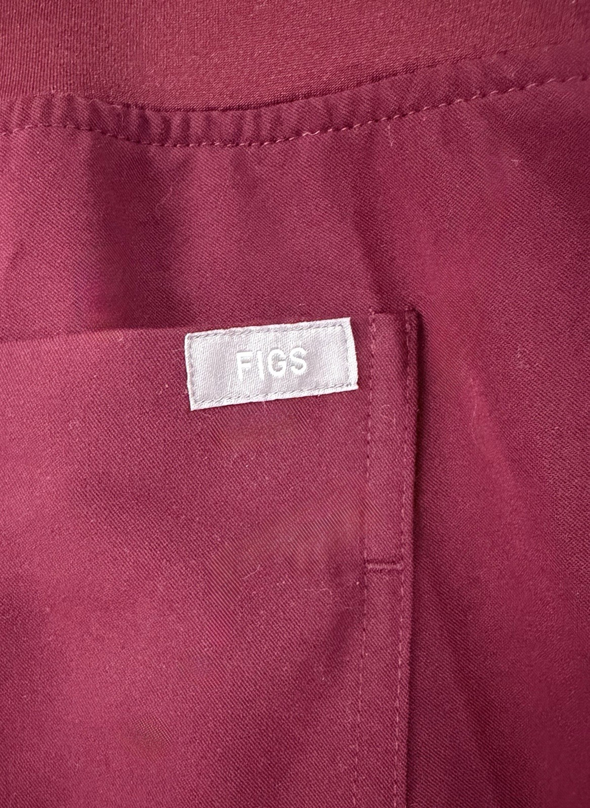 Figs Zamora Jogger Scrub Pants Women Sz M Burgundy Technical Collection