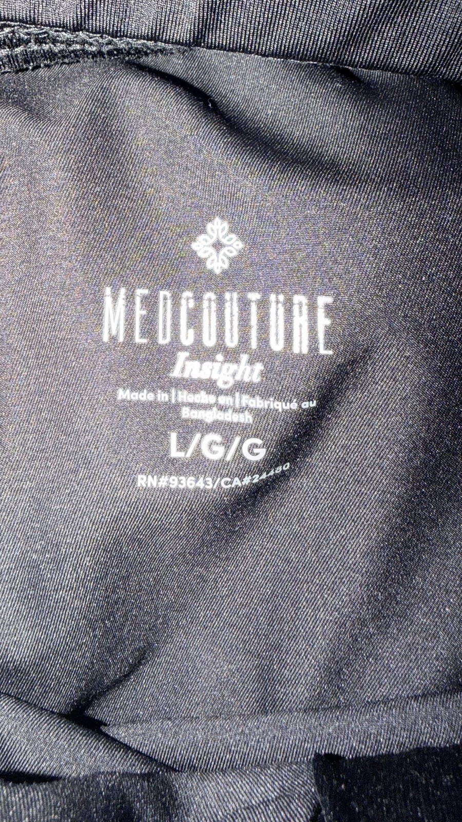 Med Couture Women’s Scrub Set Bundle Size L Multicolor Solid Polyester Twill