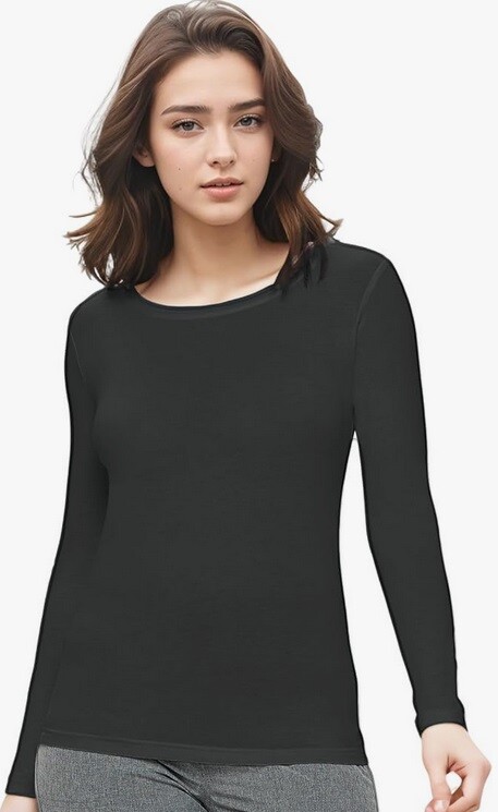 Natural Uniforms Women’s Long Sleeve Under-scrub Stretch T-Shirt Scrub Top