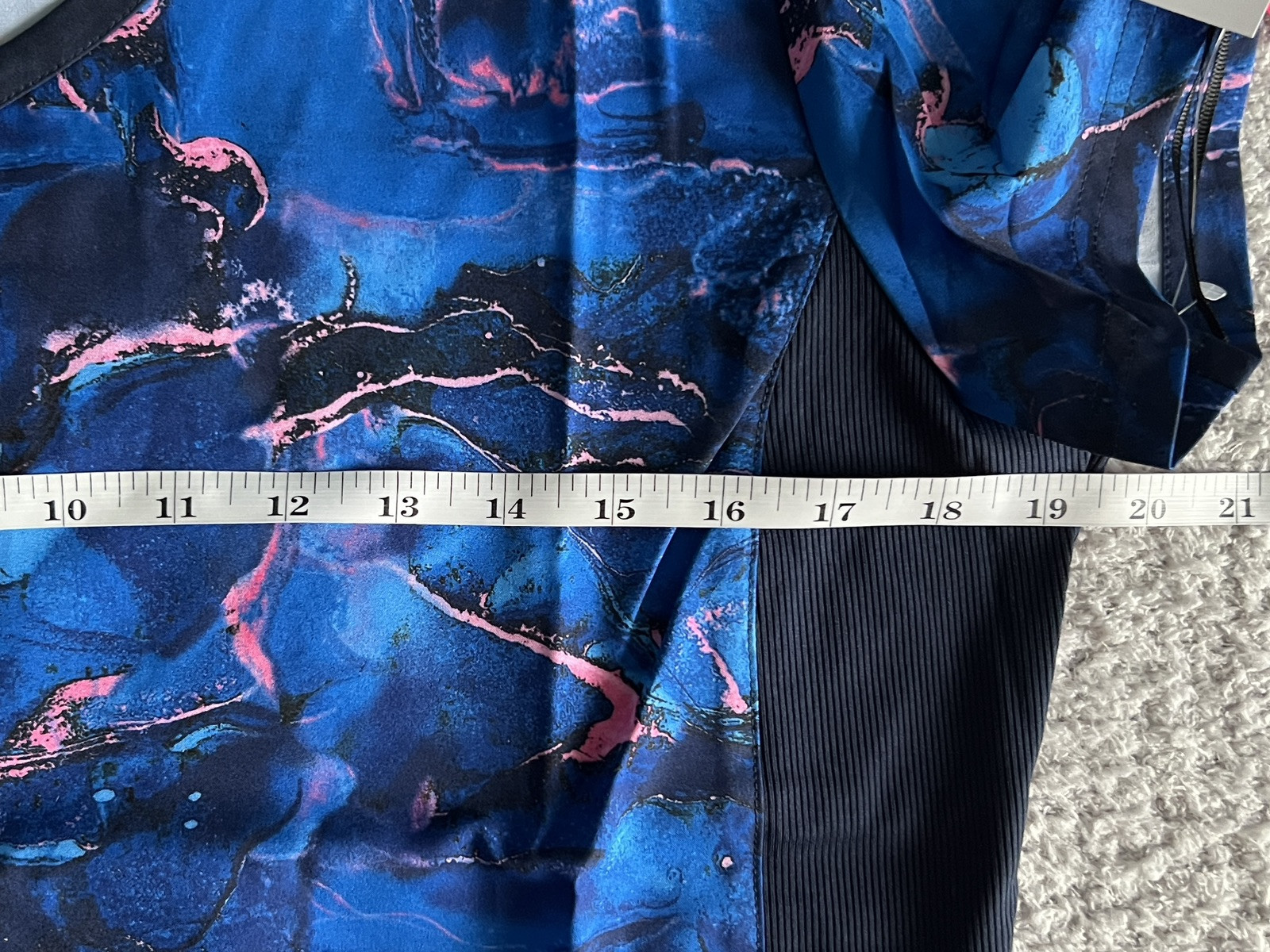 Koi Lite Scrub Top Women’s Sz Medium Blue Marbulous Pinks Marble Stretch Nursing