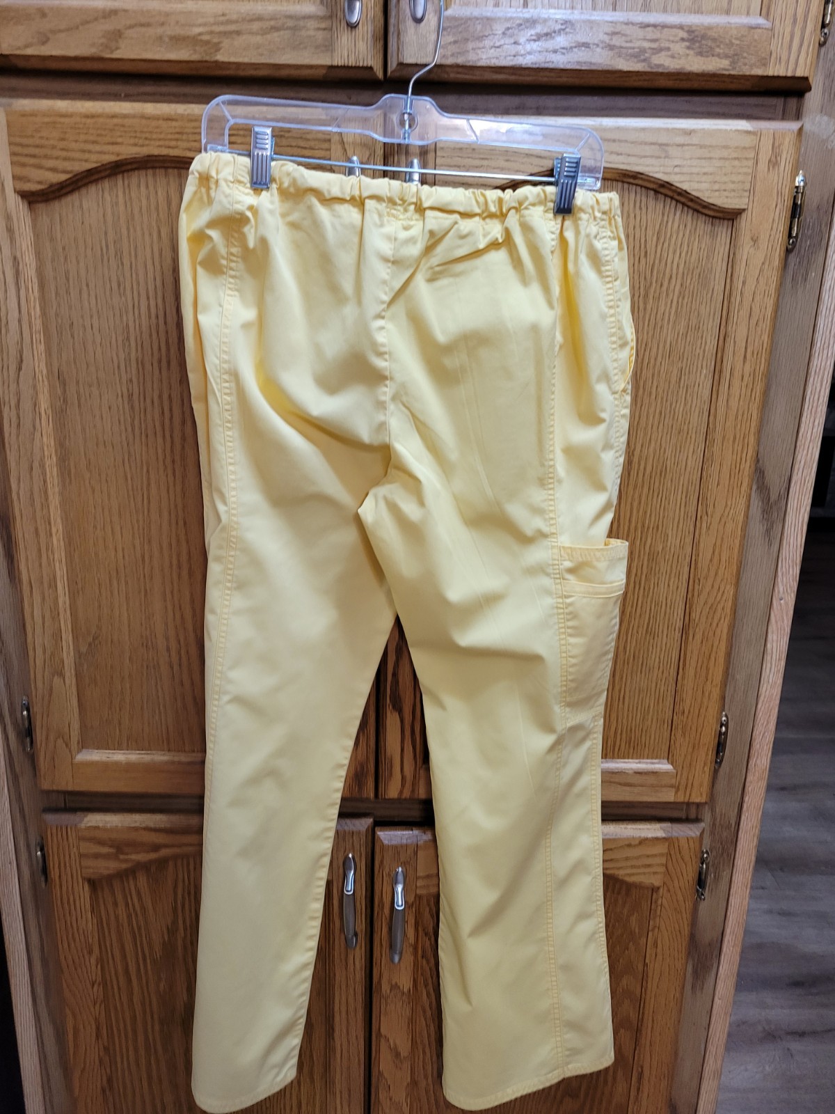 Ladies Yellow Bootcut Scrub Pants By Angie Uniforms Sz Med. See Measurements