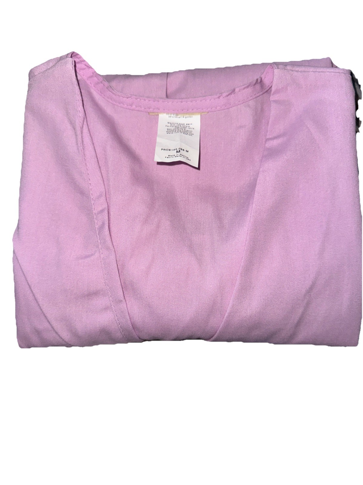 Womens Scrub Jacket Size Medium Cuffed Sleeve Snap Front 2 Pockets Light Purple