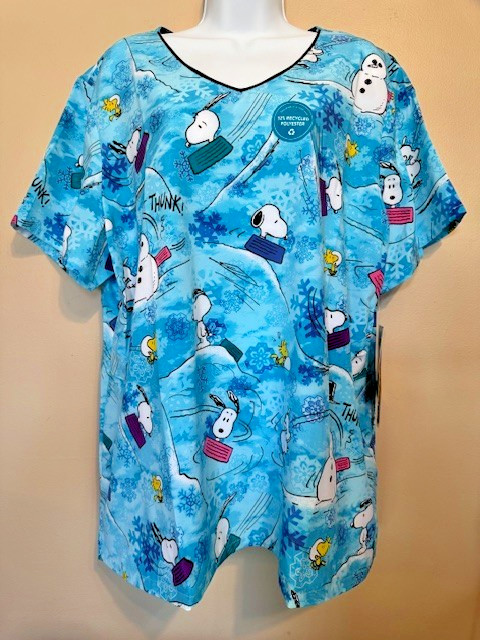 Peanuts Snoopy Christmas Scrub Top TF626 PNYS