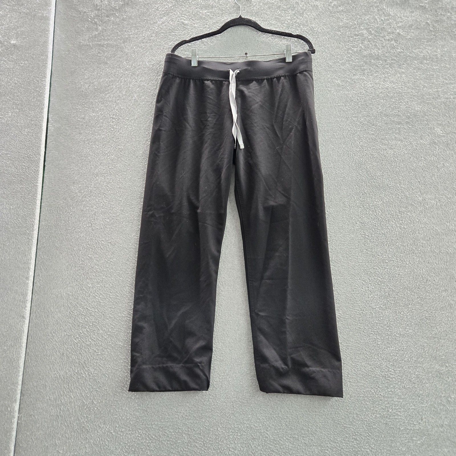 FIGS Women Scrub Pants Medium Black Livingston Straight High Rise 25″ READ