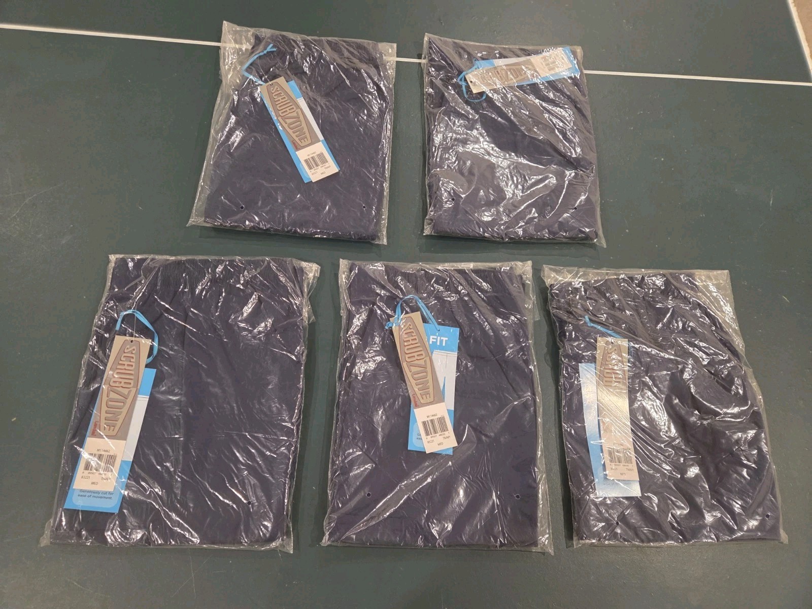 Lot of 5 Landau Scrub Zone Cargo Scrub Pants True Navy Medium #83221 FREE SHIP