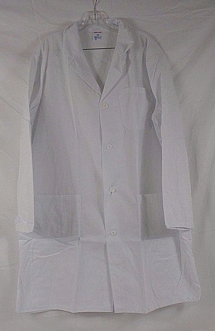 Fashion Seal Medical Uniforms Draw Lab Coat 493 White Size 48 236Q