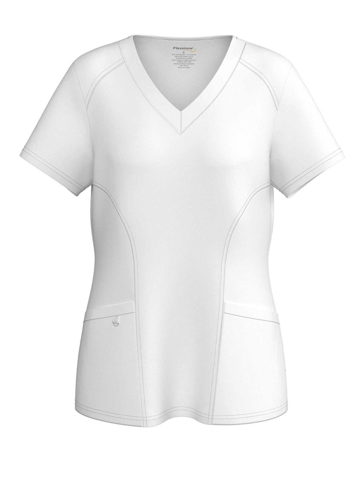 Four Way Solid Stretch Scrub Uniform V- Neck Top for Ladies 14 Colors