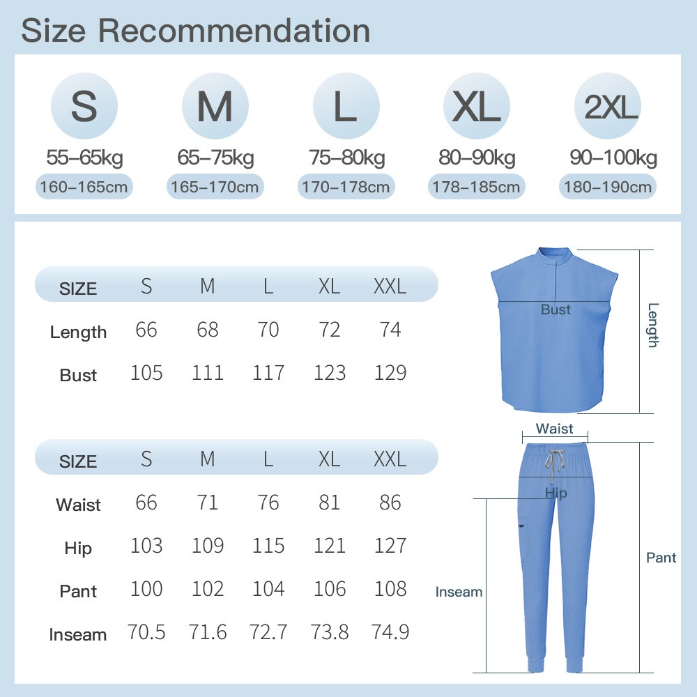 NiaaHinn Scrubs Stretch Nurse Medical Uniform Scrub Set Women Jogger Drawstring