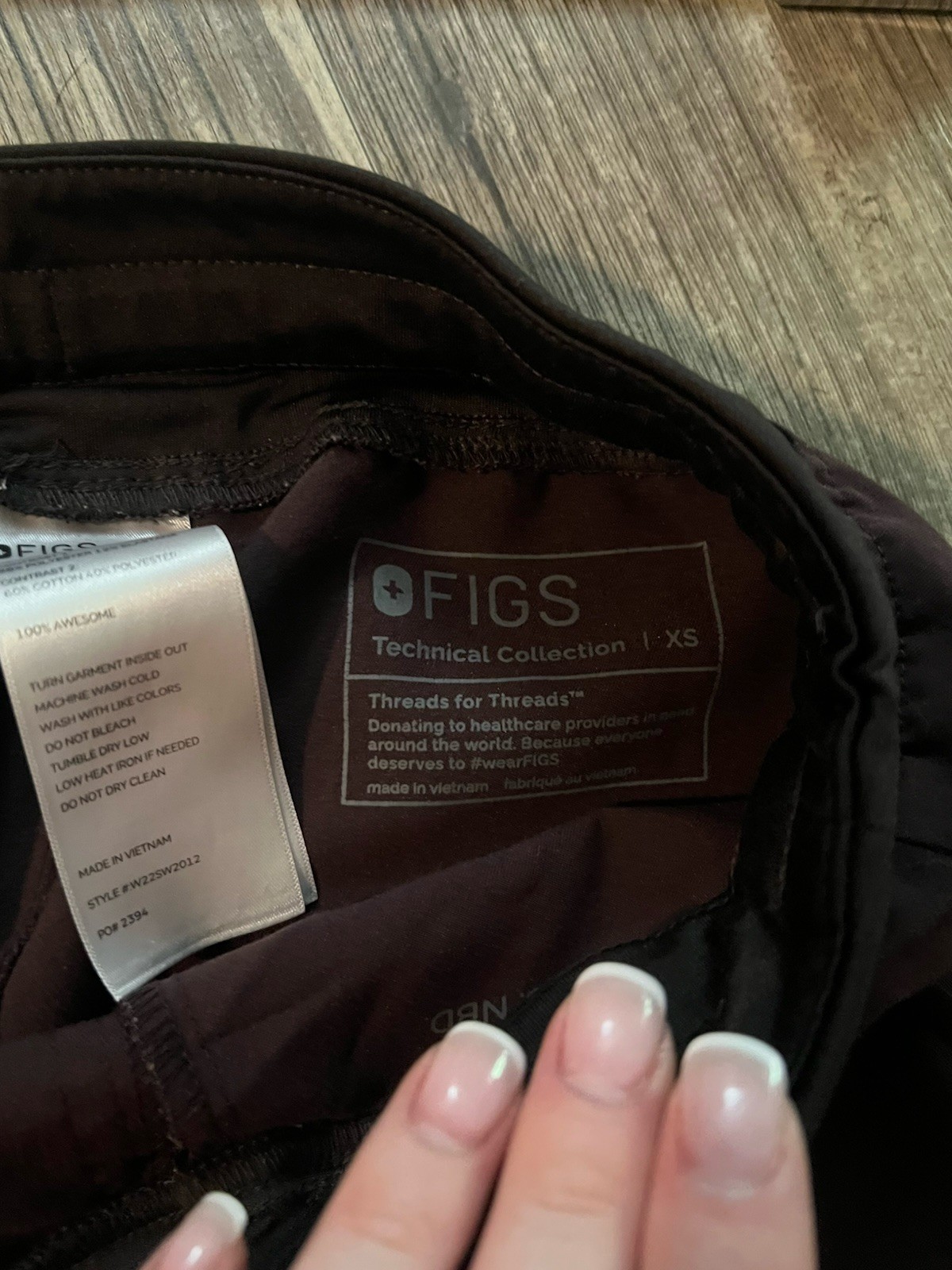 ESPRESSO Figs Jogger Scrubs Size Women XS With Dark Waistband