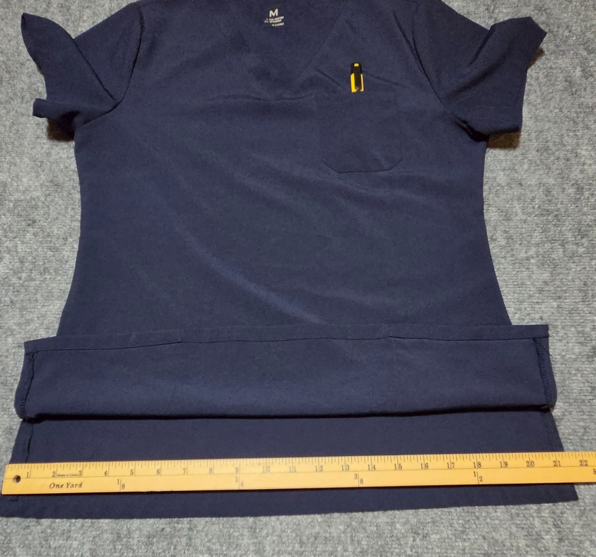 CozyFit 3 Pocket Medical Scrub Top Size Medium – Navy Blue