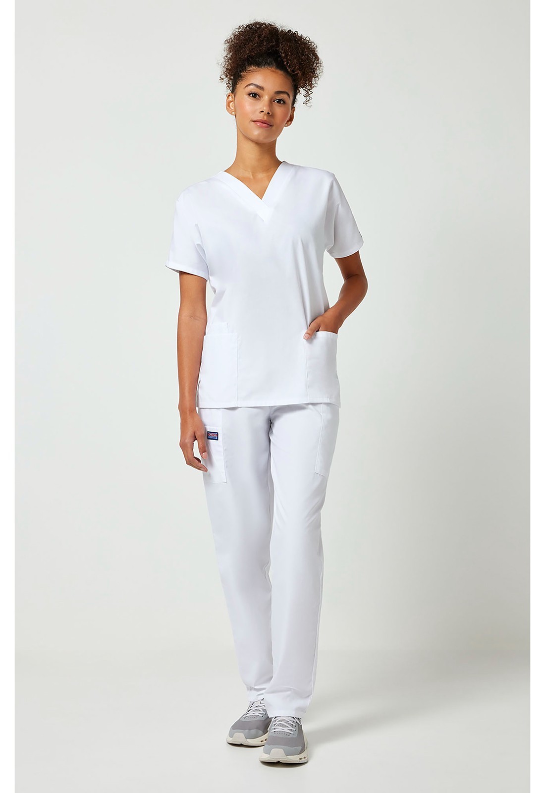 Cherokee Scrubs 4700 V Neck Scrub Top White by Workwear free shipping.