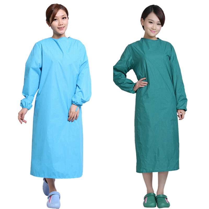 Long Medical Doctor Nurse Surgeon Isolation Coat Unisex Surgical Gown Reusable