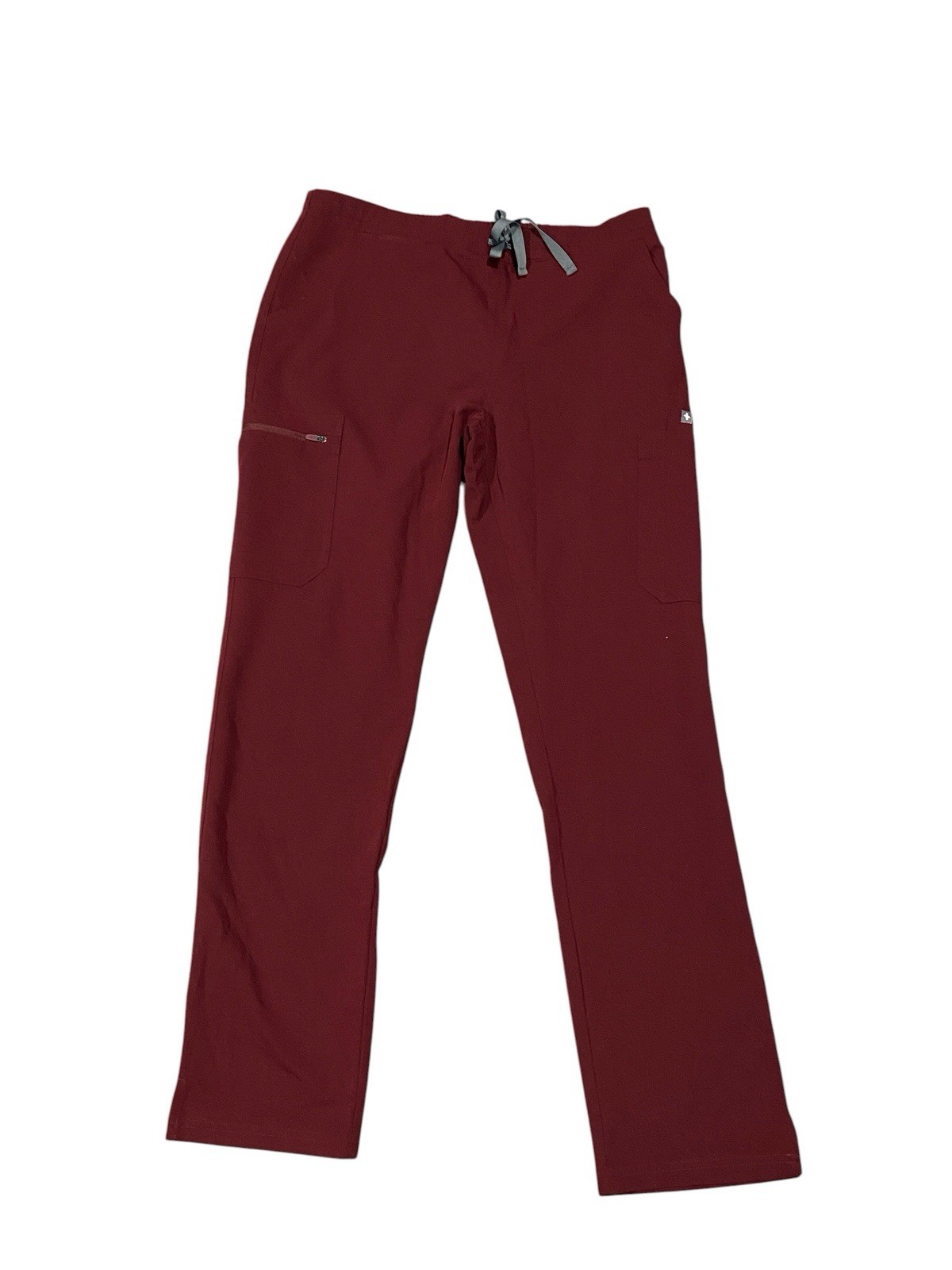 FIGS Technical Collection Women Scrub Pants Size Medium Maroon Burgundy TW2000R