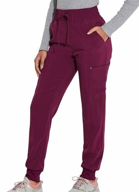 Lot of 3 Dickies Riveting 7 Pocket Scrub Jogger Pant DK247P Wine Medium PETITE