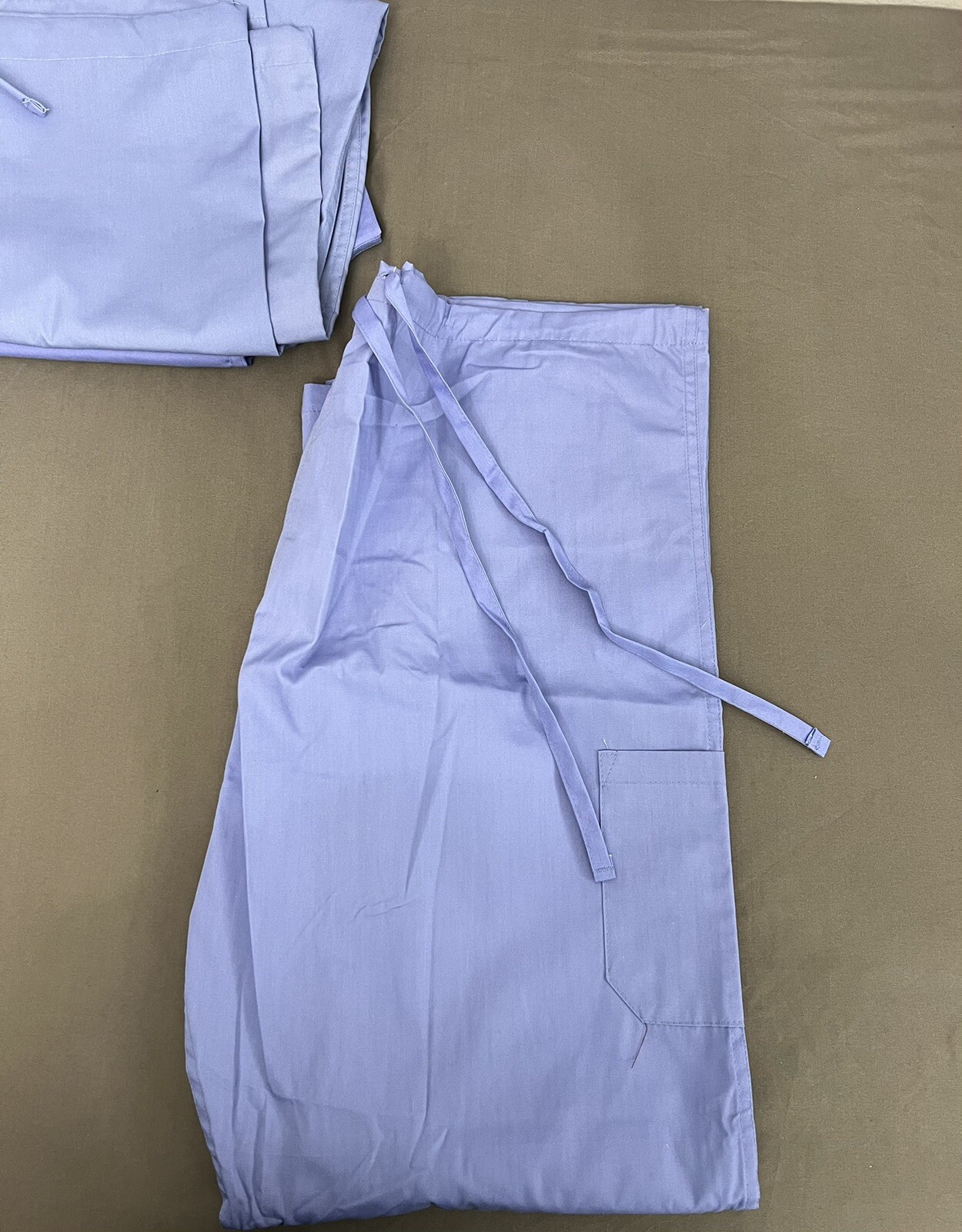 Medical Collection EWC Steel Blue Reversible Drawstring Scrub Pants Size Large