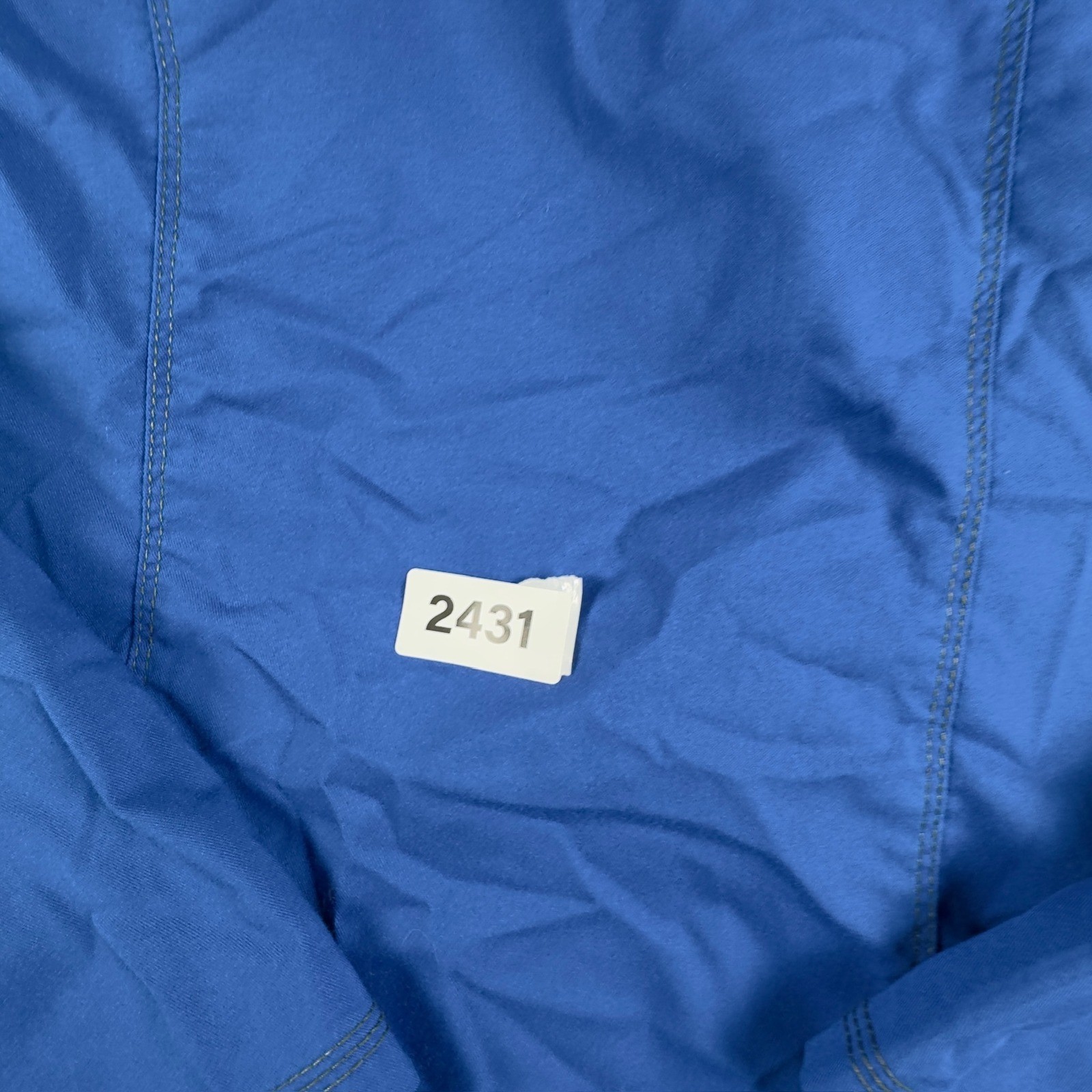 Dickies Scrub Jacket Womens XL Blue Zip Front Camo Trim Pockets 2431