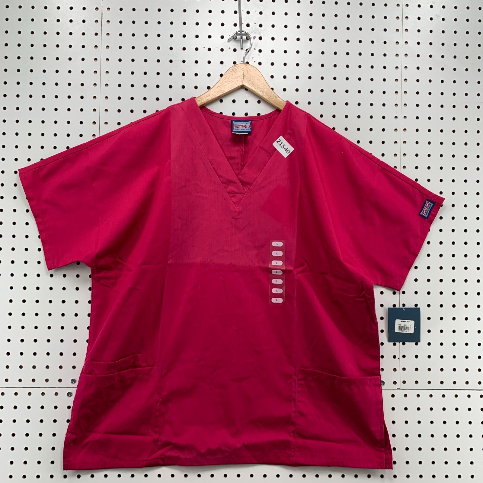 New Cherokee Workwear Scurbs Missy Fit Fuchsia Womens Large Fits 25×28