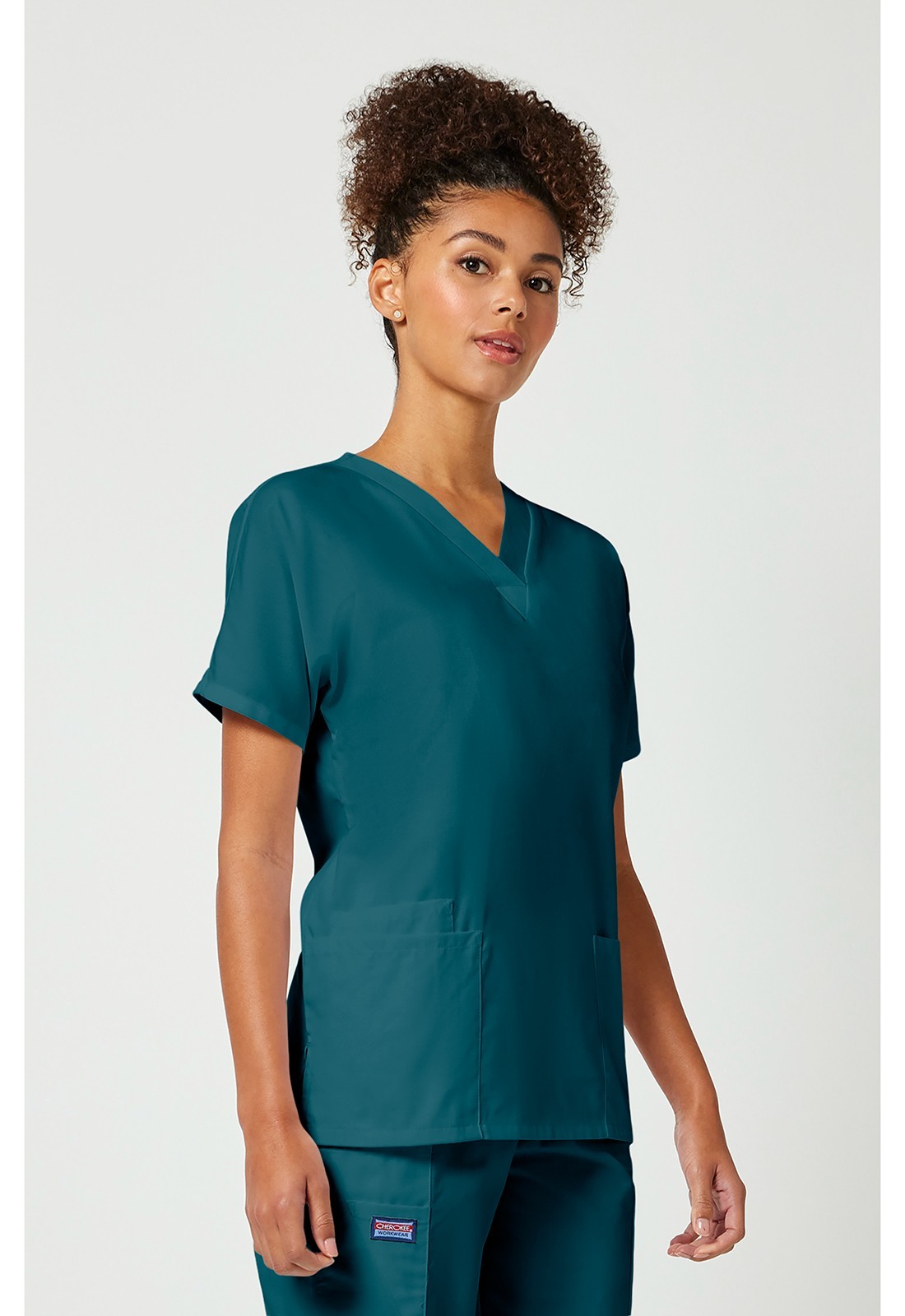 Cherokee Scrubs V Neck Scrub Top 4700 CARIBBEAN BLUE by Cherokee Workwear
