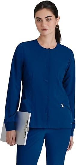 BARCO ONE SCRUB JACKET STYLE 5409 BLACK, NAVY, CEIL, ROYAL IN ALL SIZES NWT