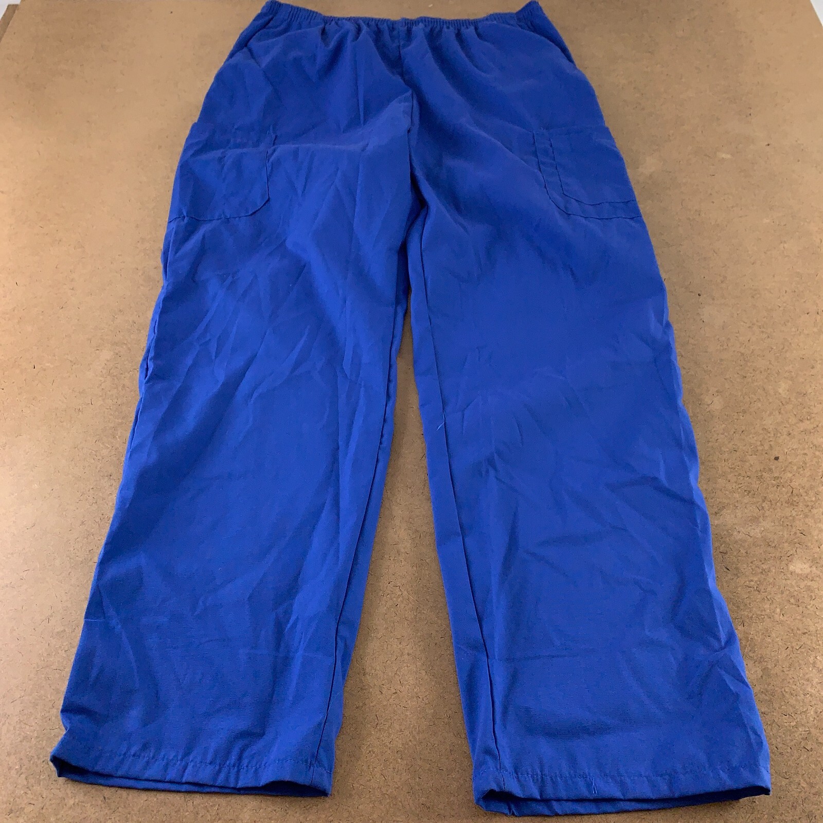 Fashion Seal Unisex Size Large Royal Blue Elastic Waist Cargo Scrub Pants New