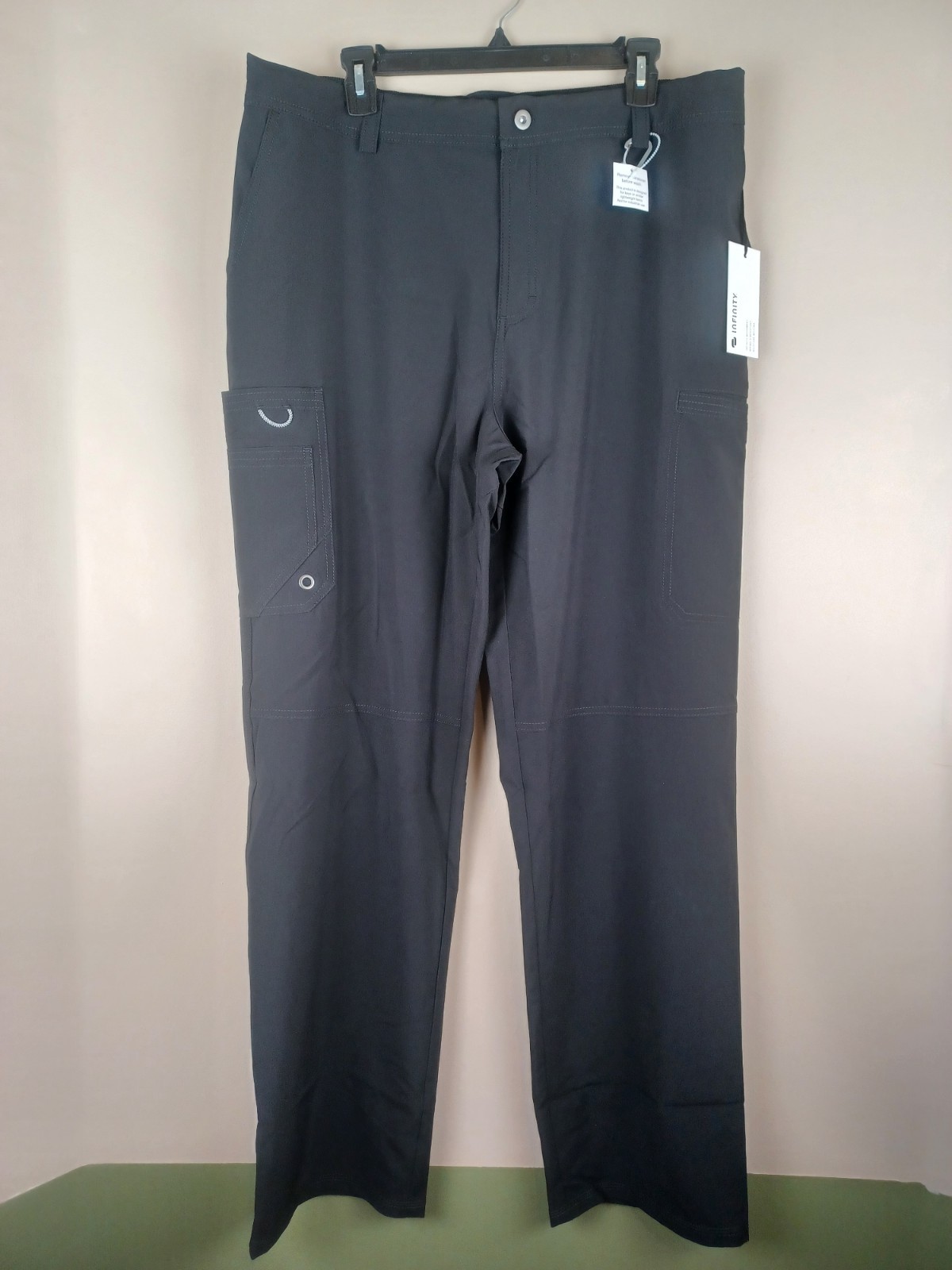 NWT Scrubs Cherokee Infinity CK200A Fly Front Scrub Pant Black BAPS Mens Large