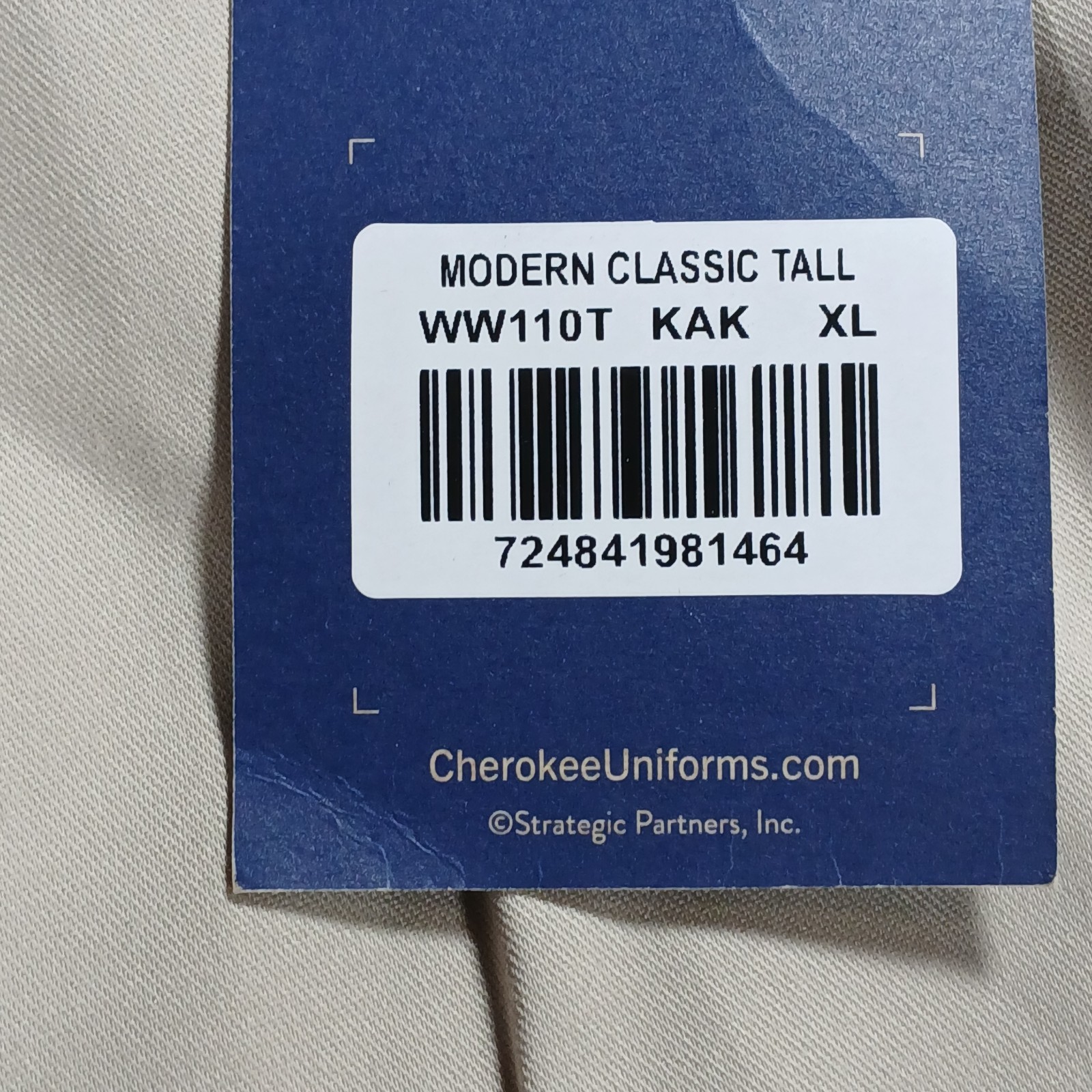Cherokee Workwear Revolution WW110T Scrub Pants XL Tall Khaki NWT Stretch Cargo