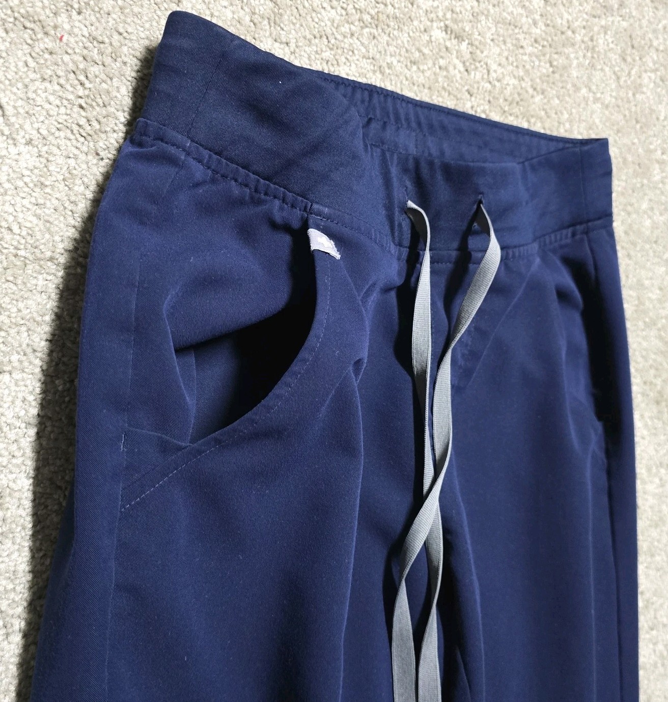 Lot Of 2 FIGS Zamora Jogger Scrub Pants Women XXSP Petite Navy Bottom Medical