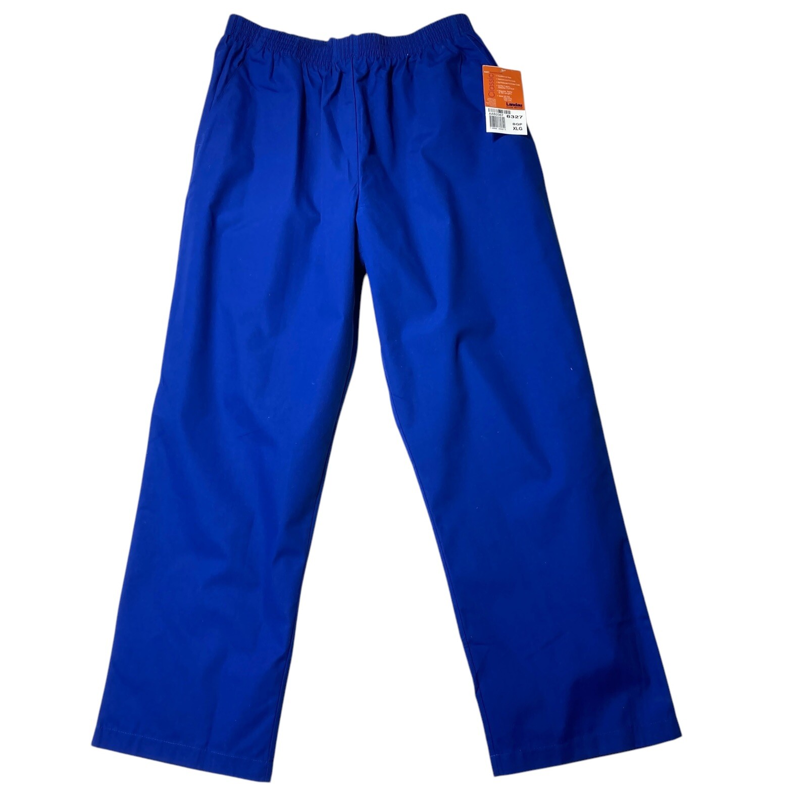 NWT Landau Essentials Women’s Elastic Waist Scrub Pants 8327 Galaxy Blue XL