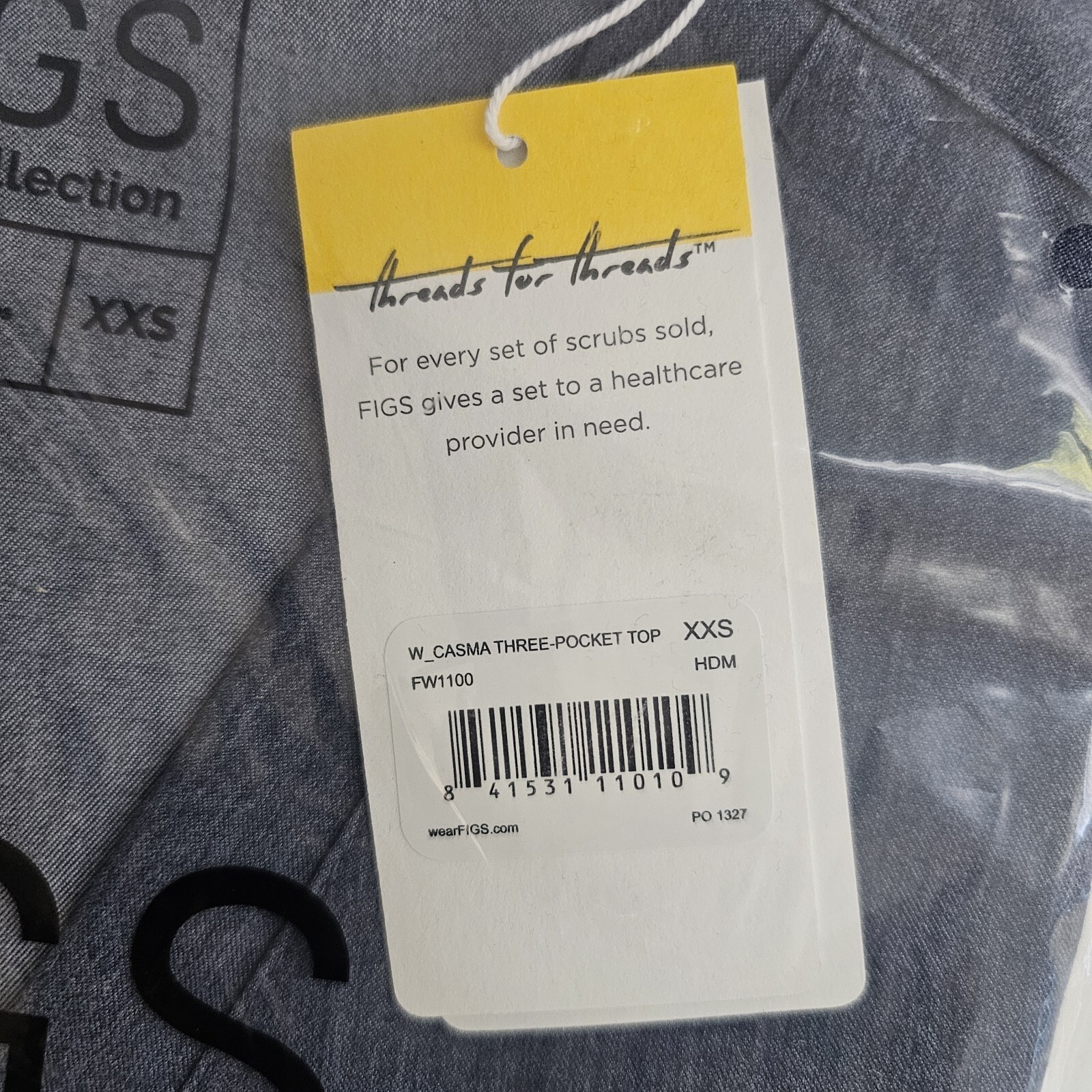 Figs Women’s Heather Denim Scrub Set Top & Pants YOU SELECT THE STYLE Size XXS-S