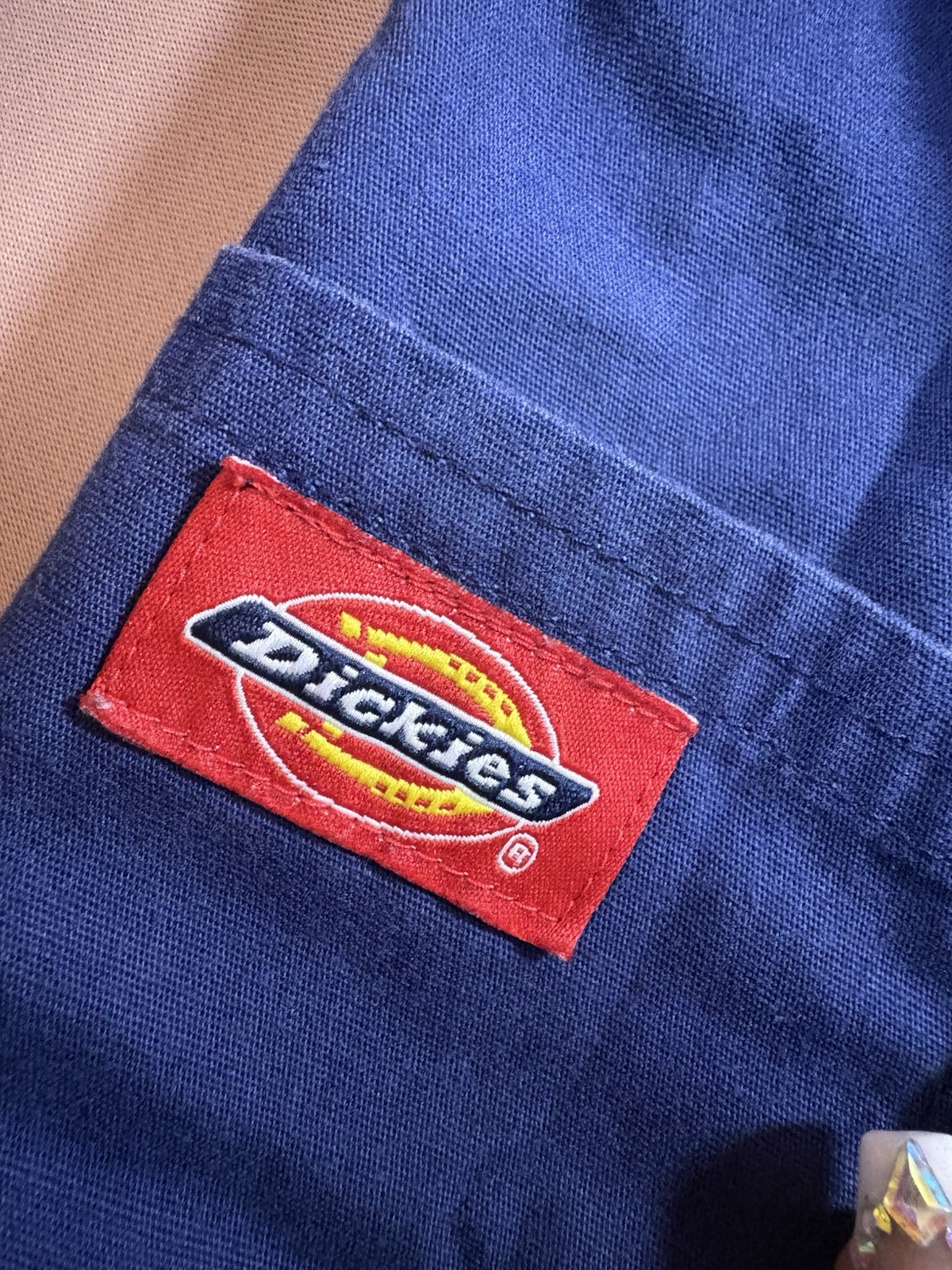 Dickies Blue Medical Scrub Pants S Unisex Drawstring Elastic Waist Twill Solid