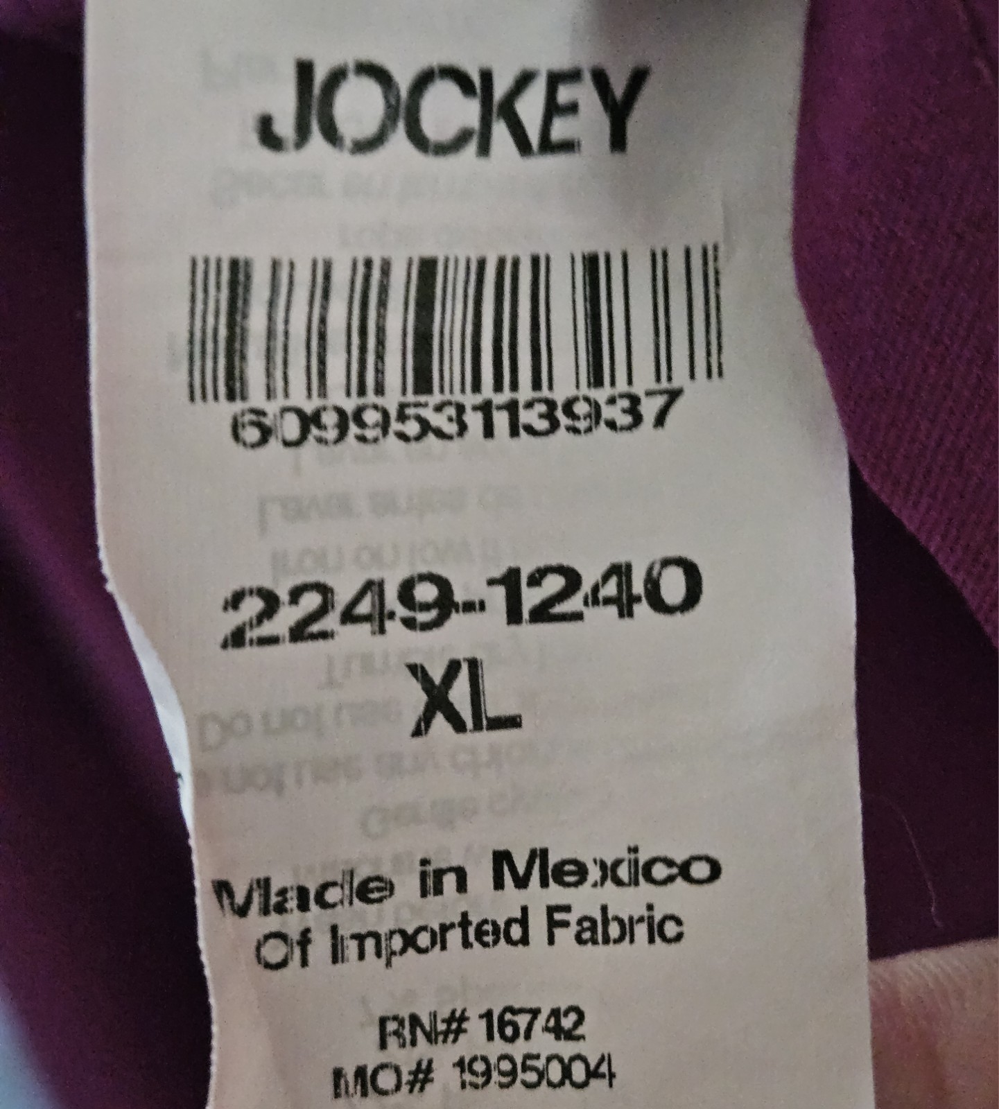 Jockey Scrubs Set Women’s XL Plumberry V-Neck Top & 4-Pocket Cargo Pants Stretch