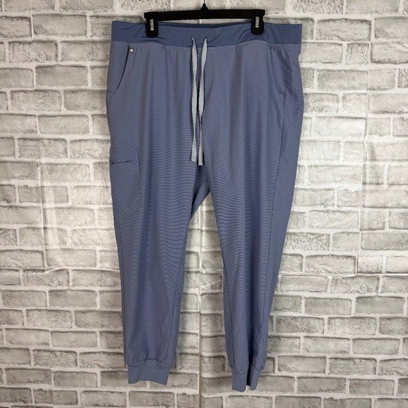 FIGS Technical Collection Dusty Blue Cinched Cuffs Medical Pants Womens 2XL