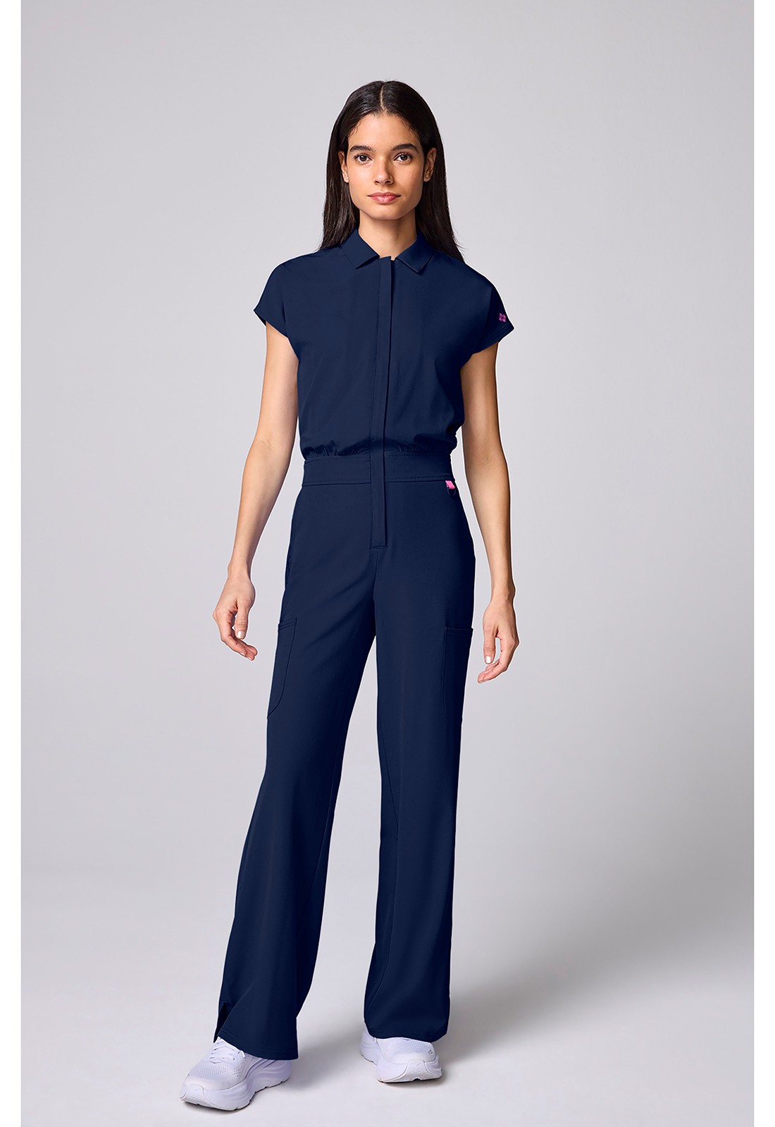 Scrubs Women’s Med Couture AMP MC00018 Wide Leg Dolman Jumpsuit NAVY NWT