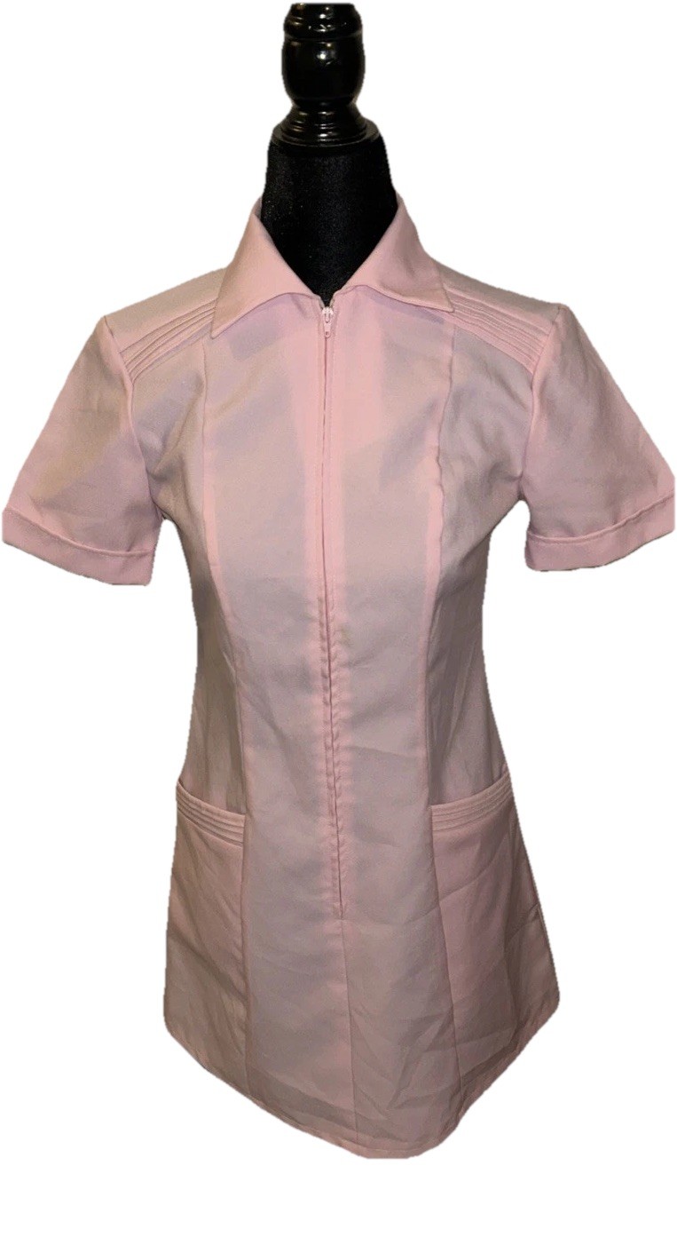 Crest Careers Pink 100% Polyester Size 6 Nursing Uniform Top