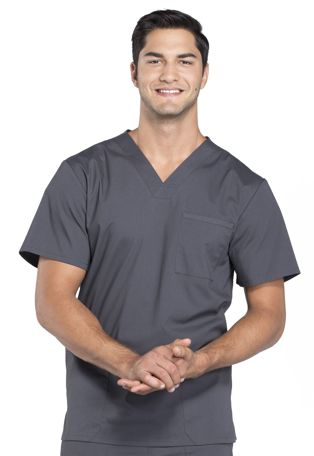 Scrubs Cherokee Workwear Men V Neck Tall Top WW695T PWT Pewter Free Shipping