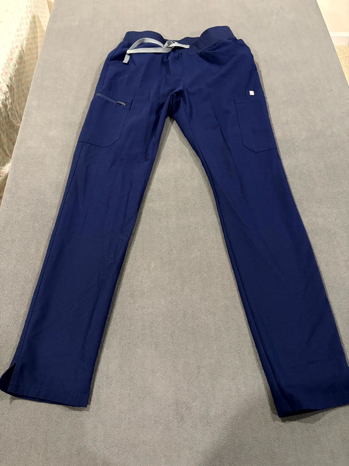 FIGS Technical Collection High Waisted Yola Skinny Scrub Pants Womens S/T Navy