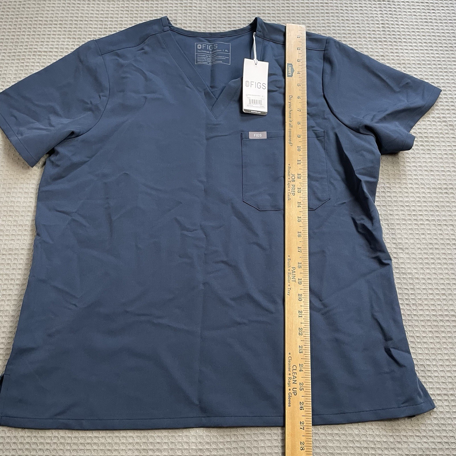 New Figs Catarina Scrub Top XL Womens Slate Blue One Pocket Stretch
