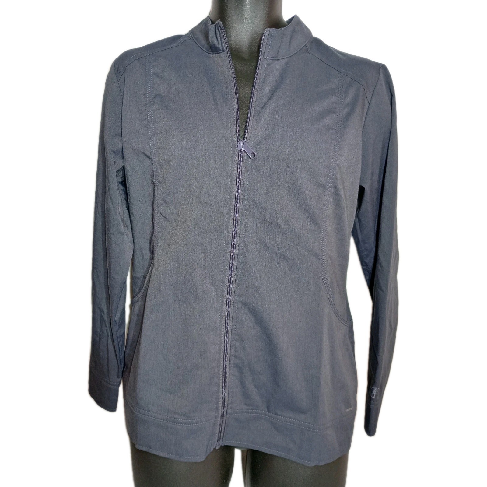 Healing Hands by HH Works DAKOTA Scrub Lab Jacket GRAY Full Zip 5038 MEDIUM
