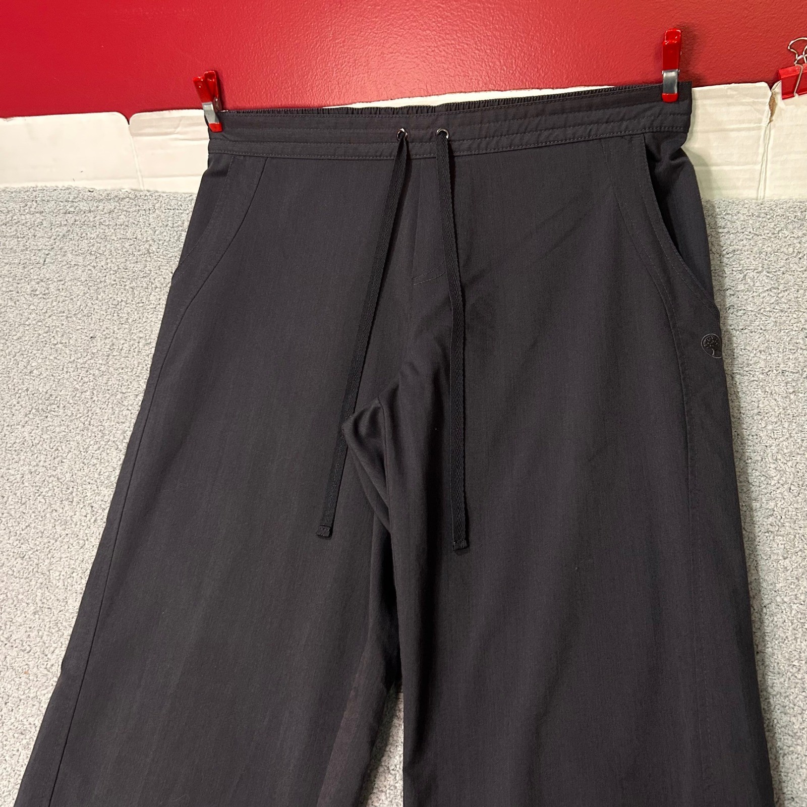 Healing Hands Purple Label Scrub Pants M Grey Wide Leg Yoga Comfort Nurse Doc