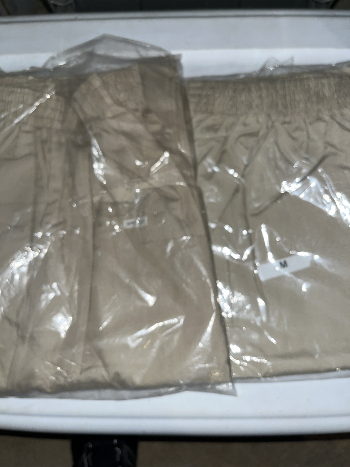 2 Pair Trend Uniform Scrub Pants. Size Medium. Tan. New