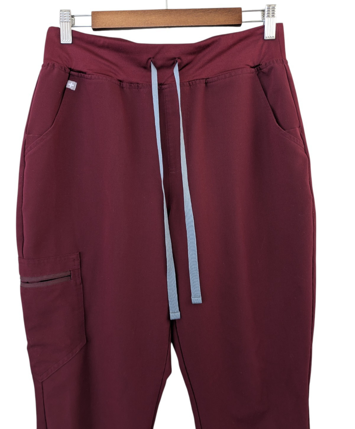 FIGS Zamora Jogger Scrub Pants Women’s (Medium Petite) Maroon High Waisted