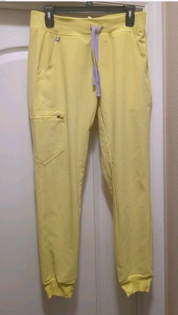 Figs Zamora Joggers Lifesaver Yellow Size Small EUC