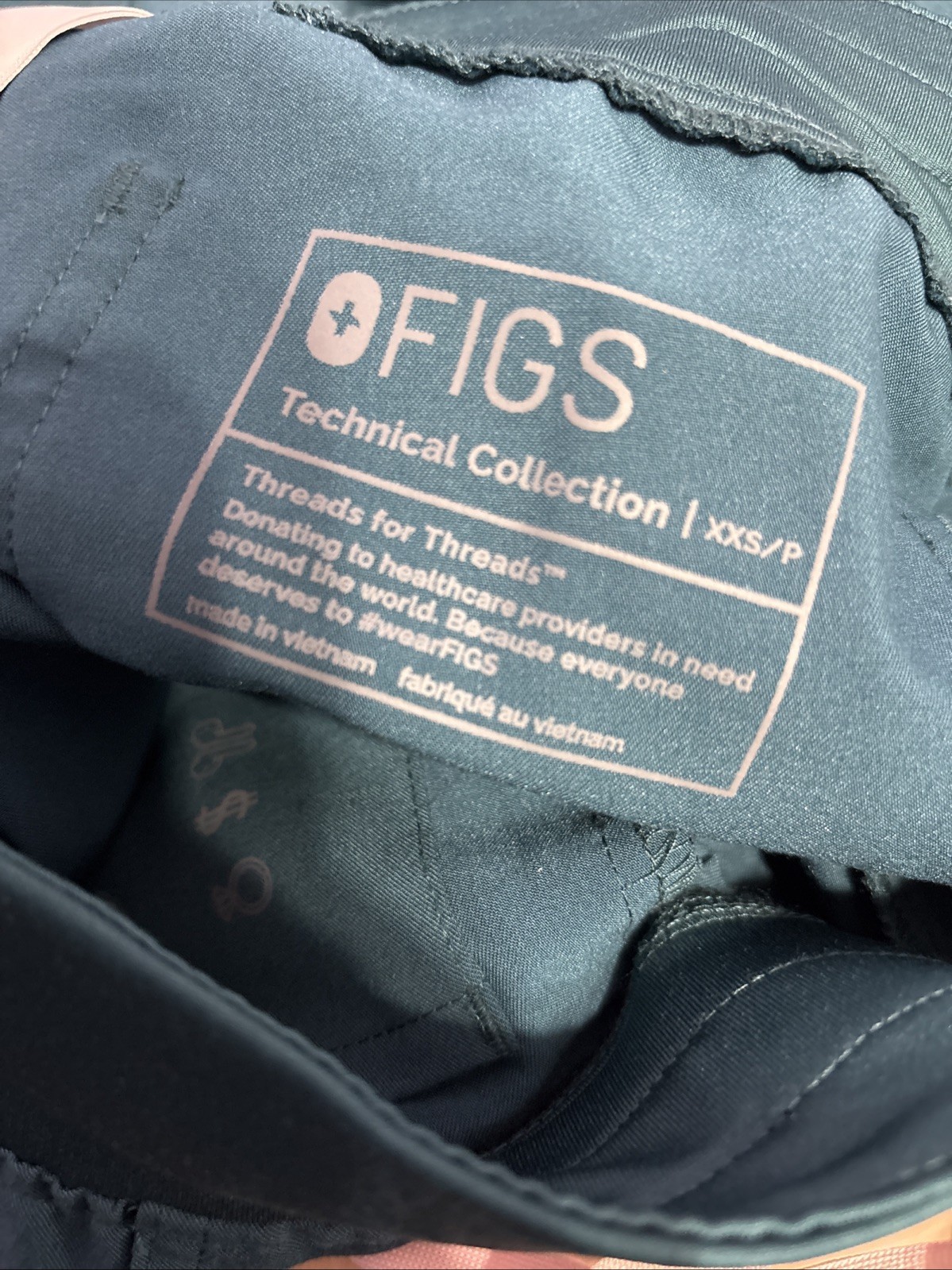 Women’s FIGS Technical Scrubs Pants Bottoms Size XXS Hunter Green