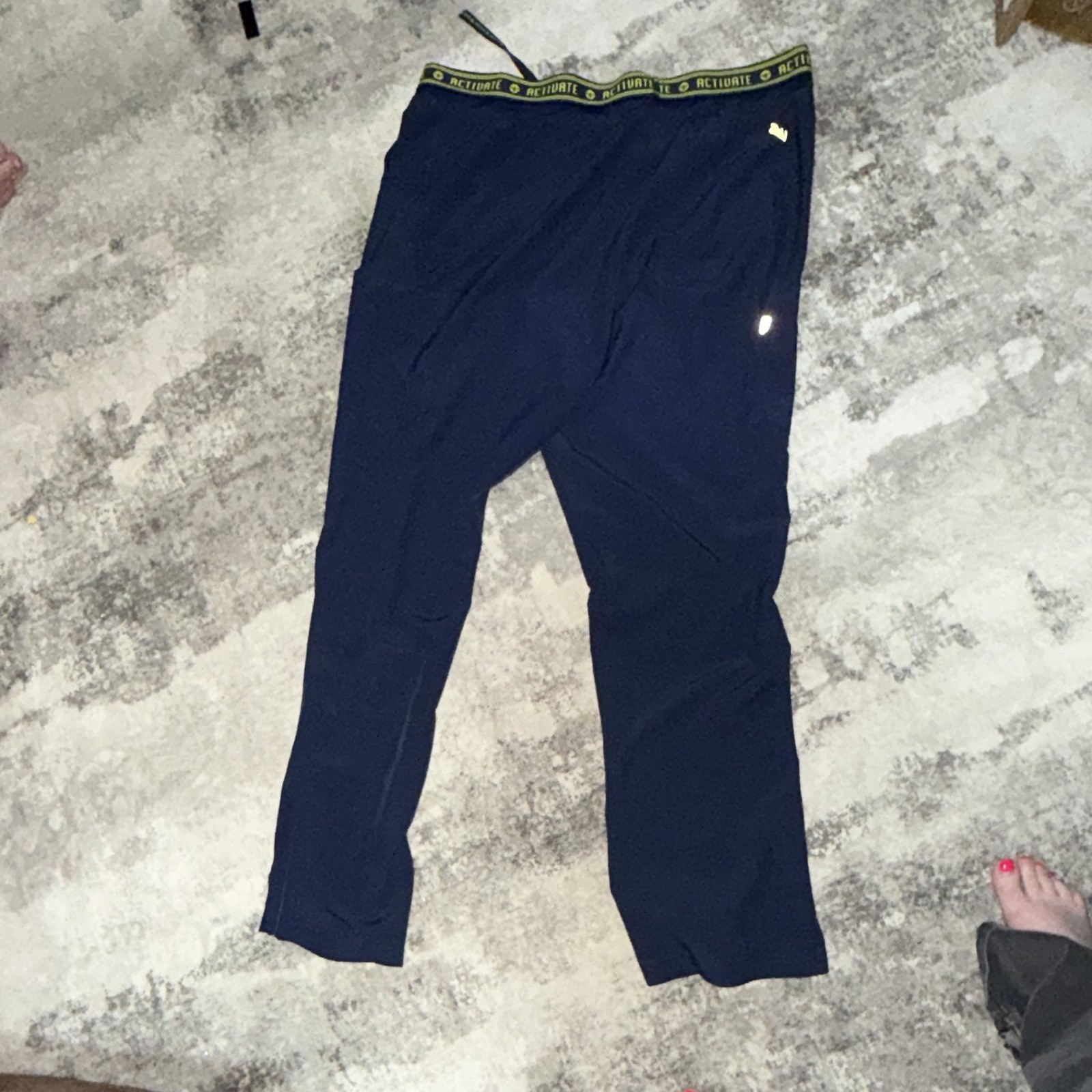Activate Men’s Navy Scrub Pants Size M Drawstring Utility Pockets 8756T