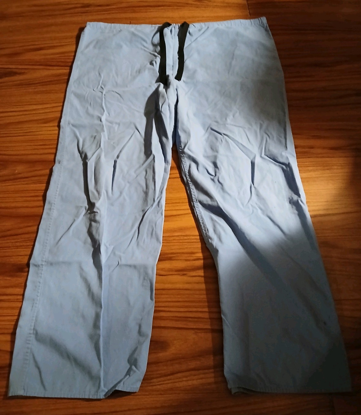 Standard Textile Men’s Large Blue Scrub Pants With Darker Blue Drawstring