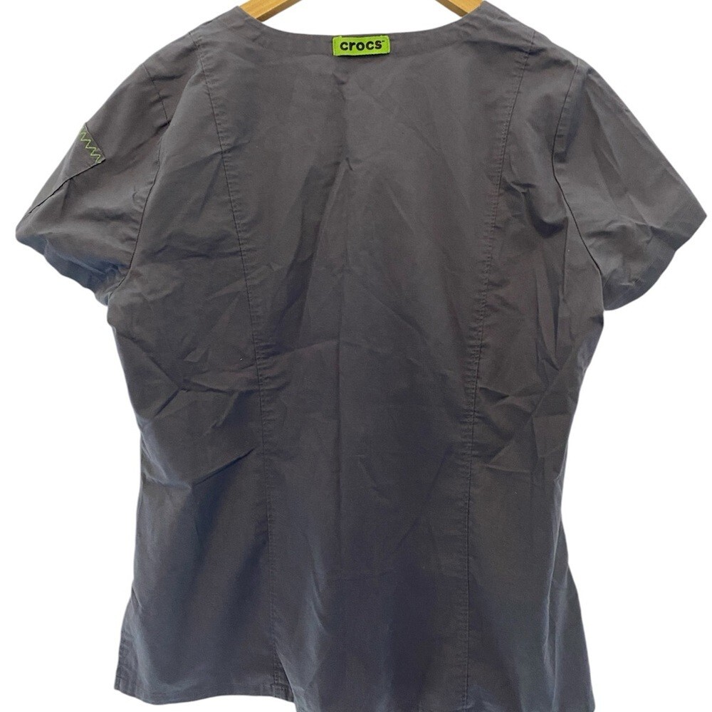 CROCS Medical Scrub Tops Shirt W/ Pockets Gray Women’s Size Medium