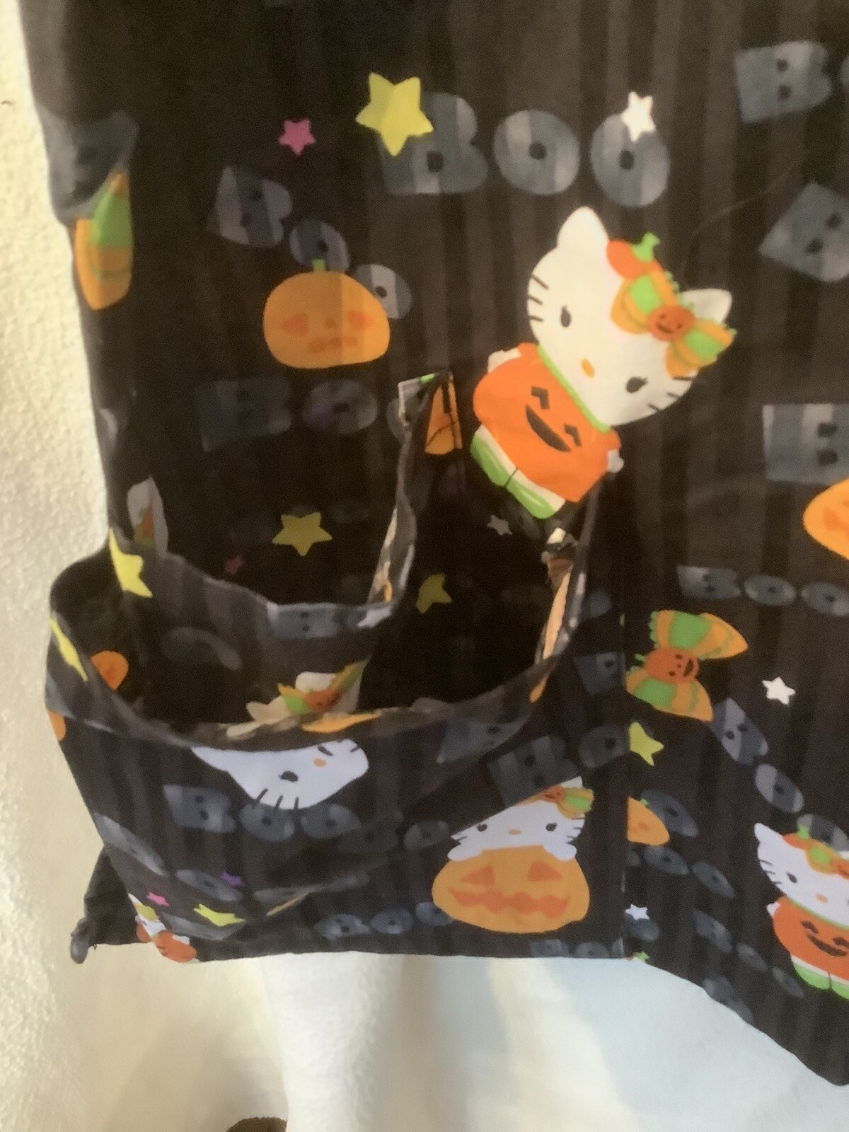 Sanrio Hello Kitty Black Halloween Scrub Nurse Healthcare Uniform Top Large