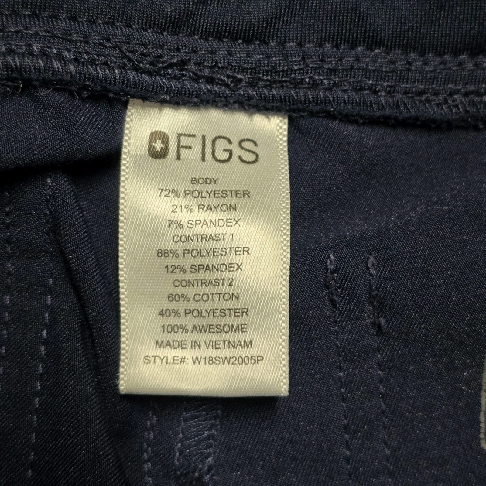 Lot Of 2 FIGS Zamora Jogger Scrub Pants Women XXSP Petite Navy Bottom Medical